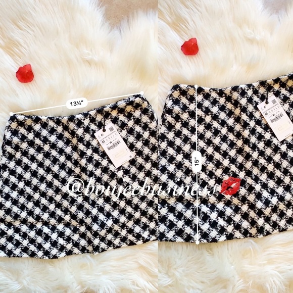 ZARA Tweed Houndstooth Mini Skirt - Picture 11 of 11